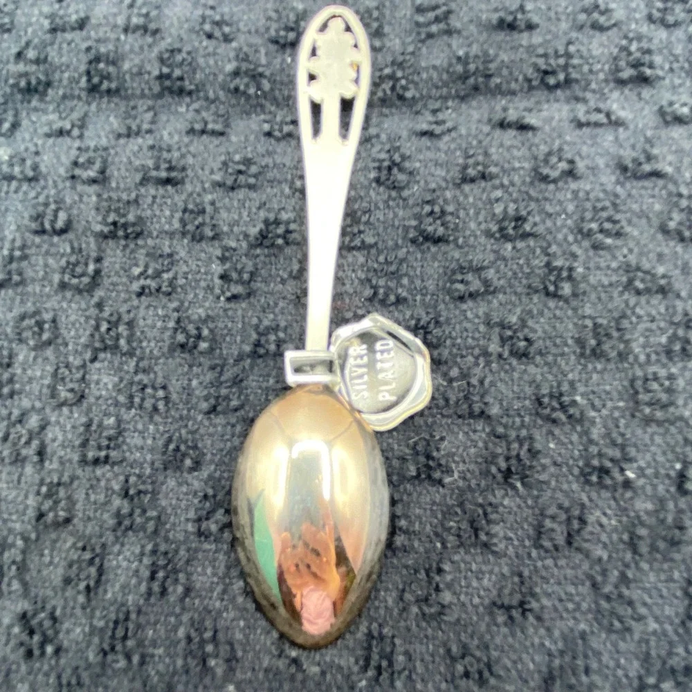 Vintage Sequoia Kings Canyon Souvenir Spoon Silver Cutout Tree Tag California NP